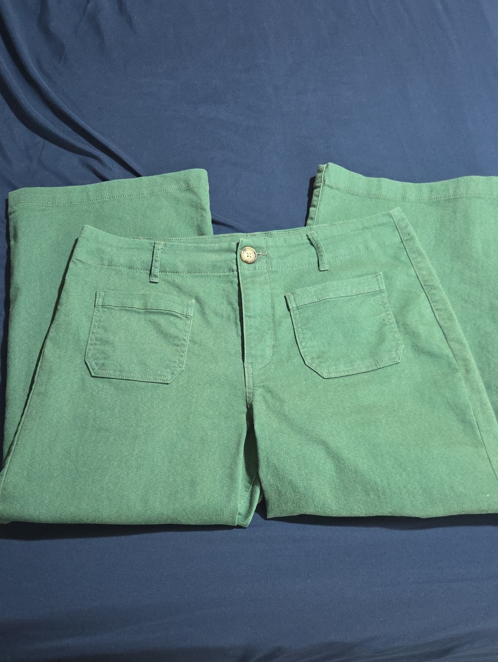 d. jeans Straight-Leg Women's Crop Jeans in Green NWOT 14